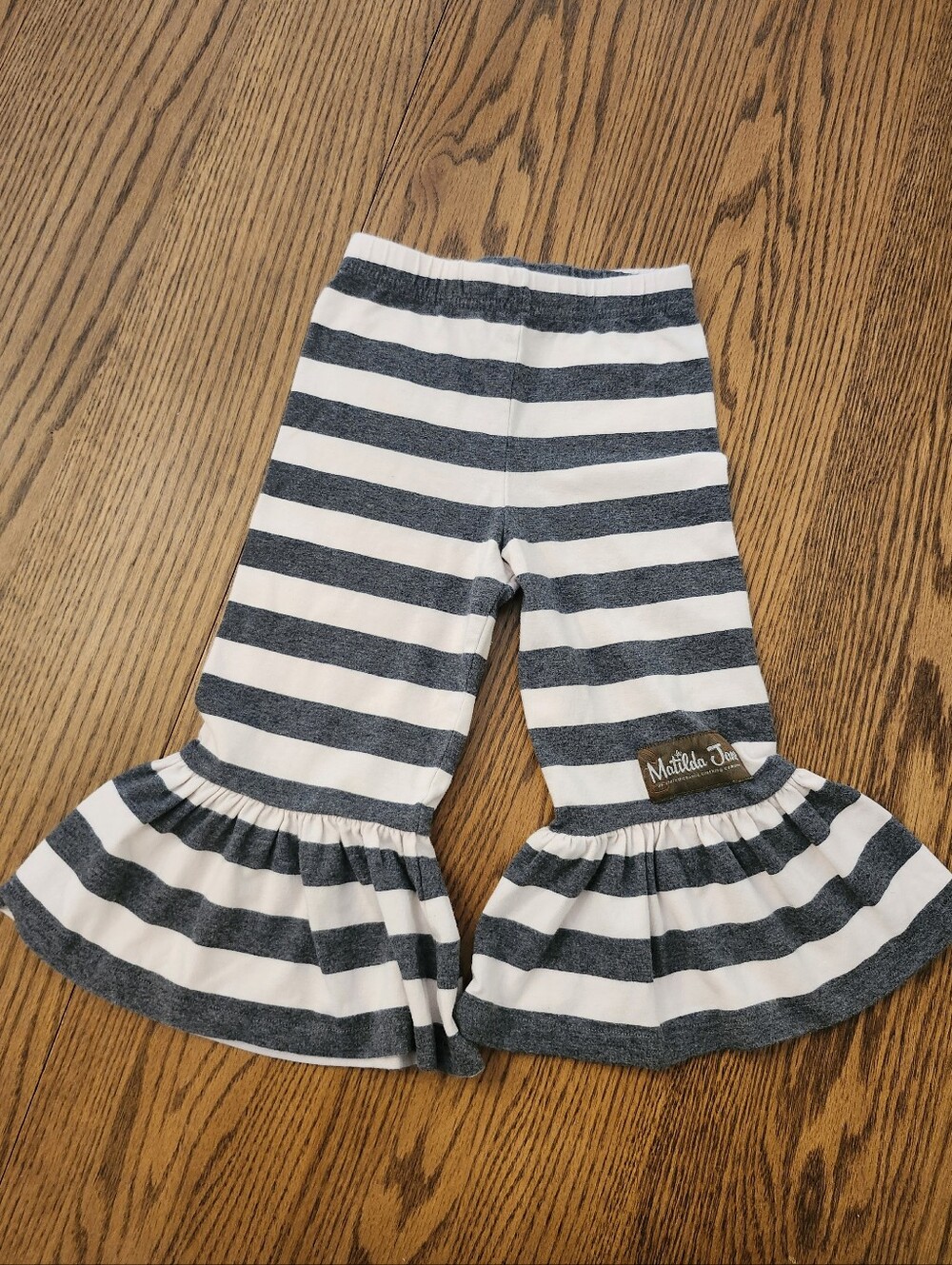 Matilda Jane Walk The Line Big Ruffle Striped Pants